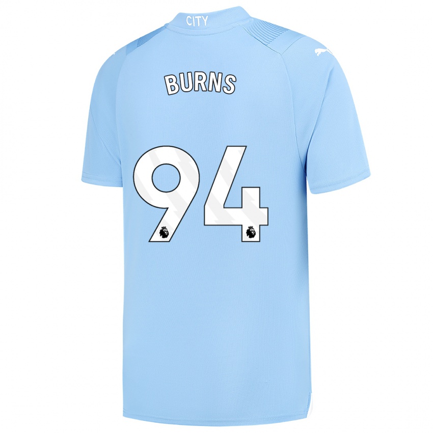 Niño Camiseta Finley Burns #94 Azul Claro 1ª Equipación 2023/24 La Camisa