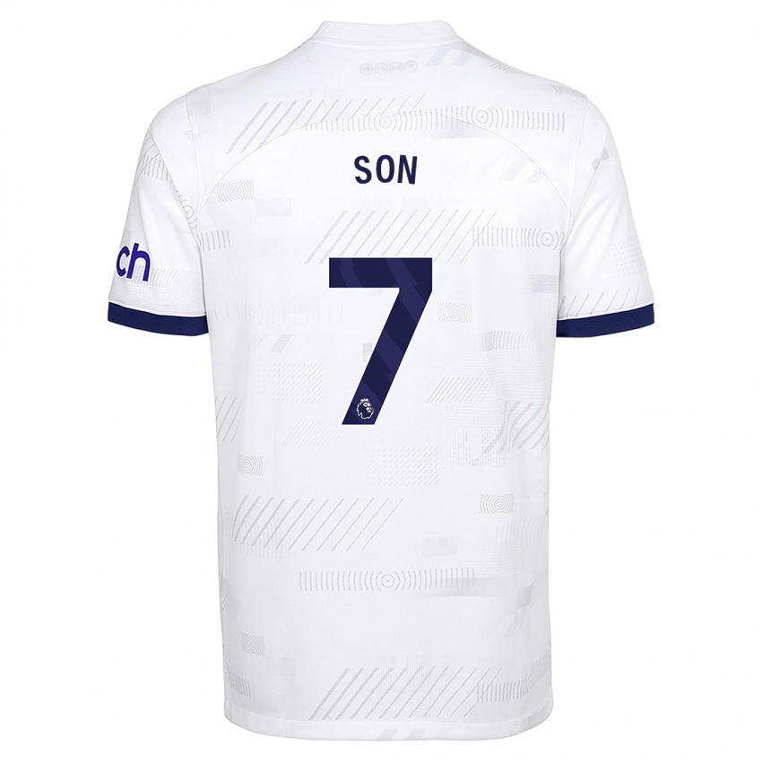 Niño Camiseta Heung-Min Son #7 Blanco 1ª Equipación 2023/24 La Camisa