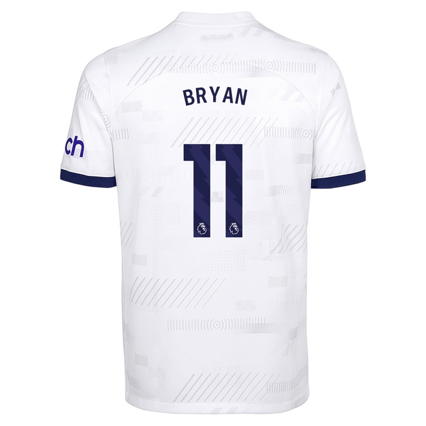 Niño Camiseta Bryan Gil #11 Blanco 1ª Equipación 2023/24 La Camisa