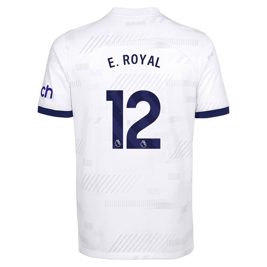 Niño Camiseta Emerson Royal #12 Blanco 1ª Equipación 2023/24 La Camisa