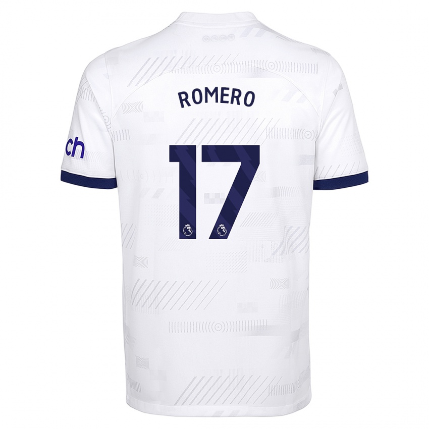 Niño Camiseta Cristian Romero #17 Blanco 1ª Equipación 2023/24 La Camisa