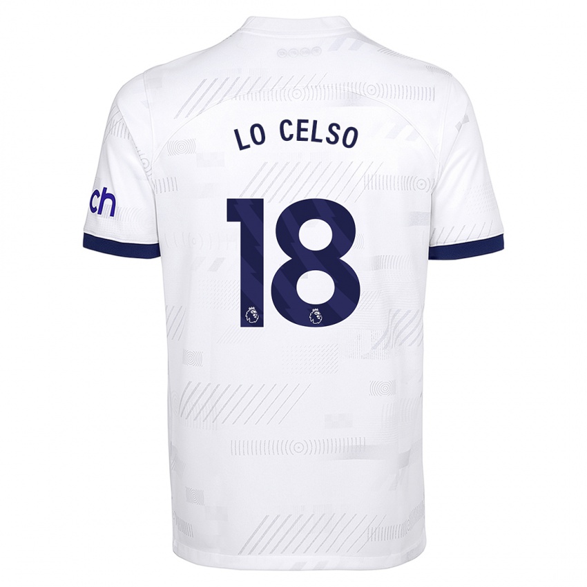 Niño Camiseta Giovani Lo Celso #18 Blanco 1ª Equipación 2023/24 La Camisa