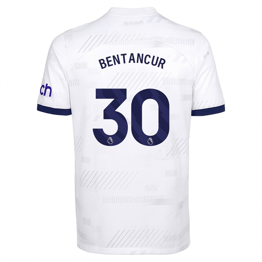 Niño Camiseta Rodrigo Bentancur #30 Blanco 1ª Equipación 2023/24 La Camisa