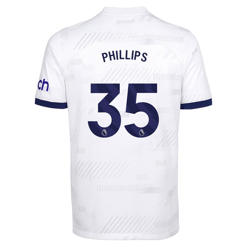 Niño Camiseta Ashley Phillips #35 Blanco 1ª Equipación 2023/24 La Camisa