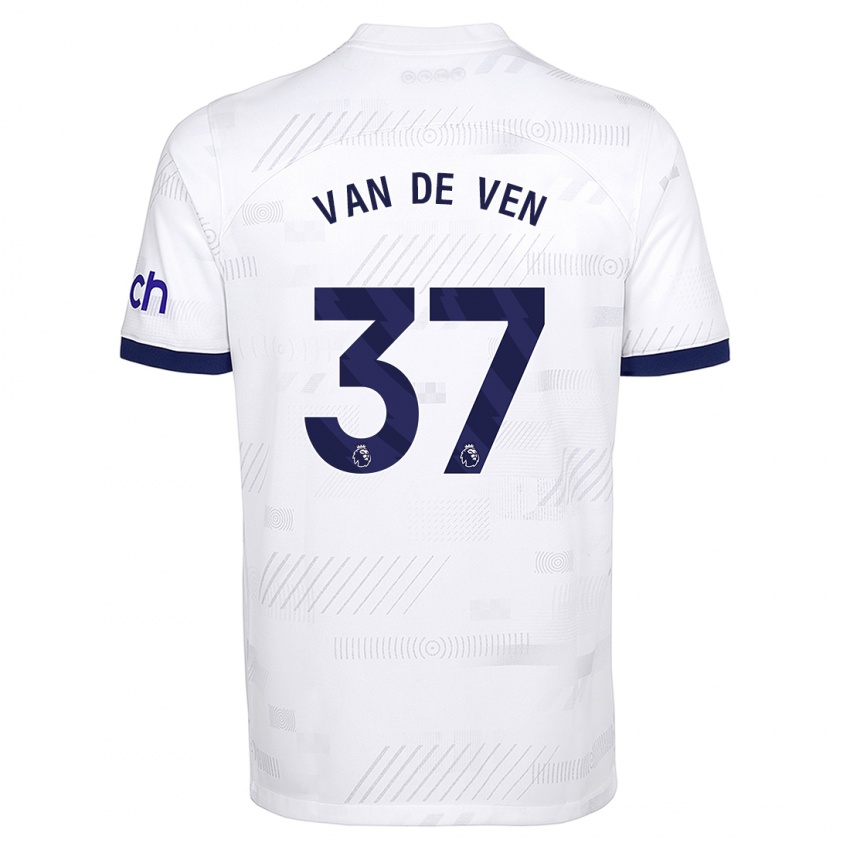 Niño Camiseta Micky Van De Ven #37 Blanco 1ª Equipación 2023/24 La Camisa