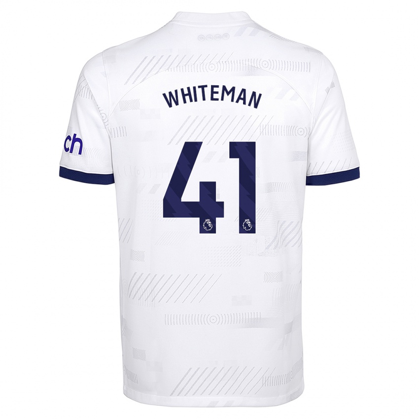 Niño Camiseta Alfie Whiteman #41 Blanco 1ª Equipación 2023/24 La Camisa