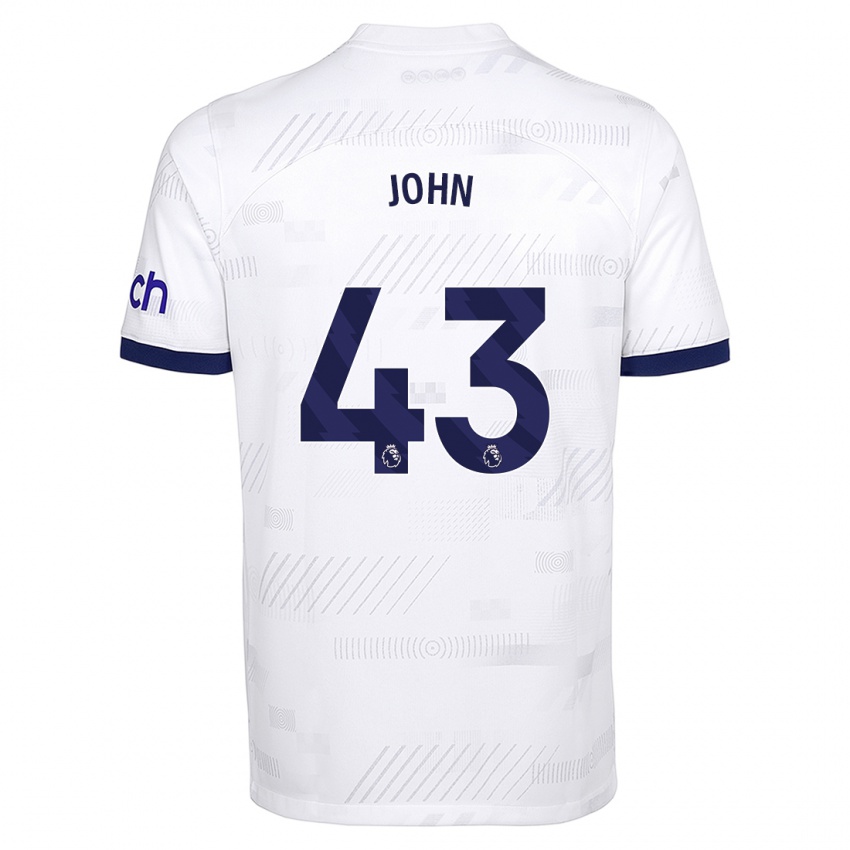 Niño Camiseta Nile John #43 Blanco 1ª Equipación 2023/24 La Camisa