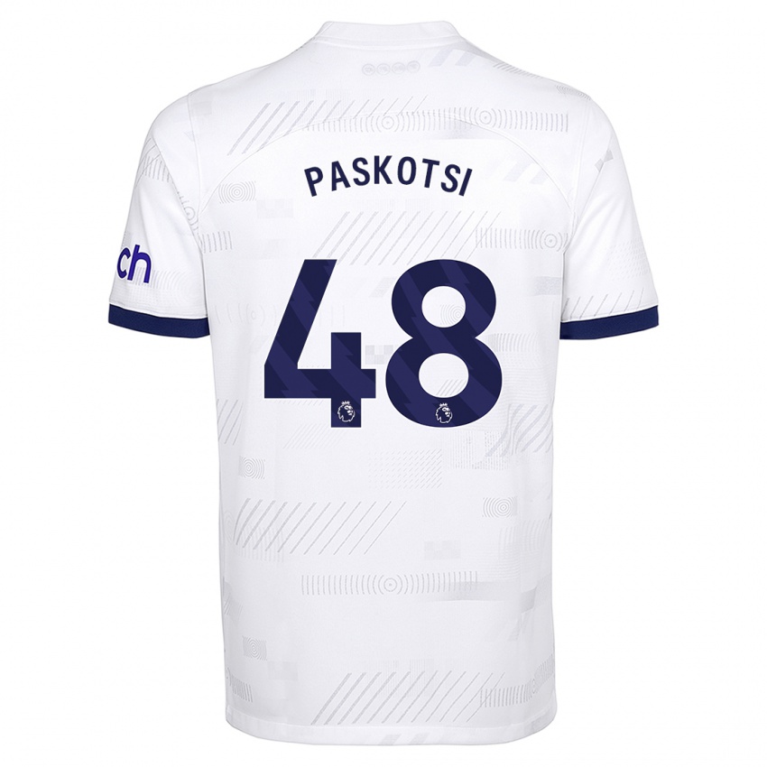 Niño Camiseta Maksim Paskotsi #48 Blanco 1ª Equipación 2023/24 La Camisa