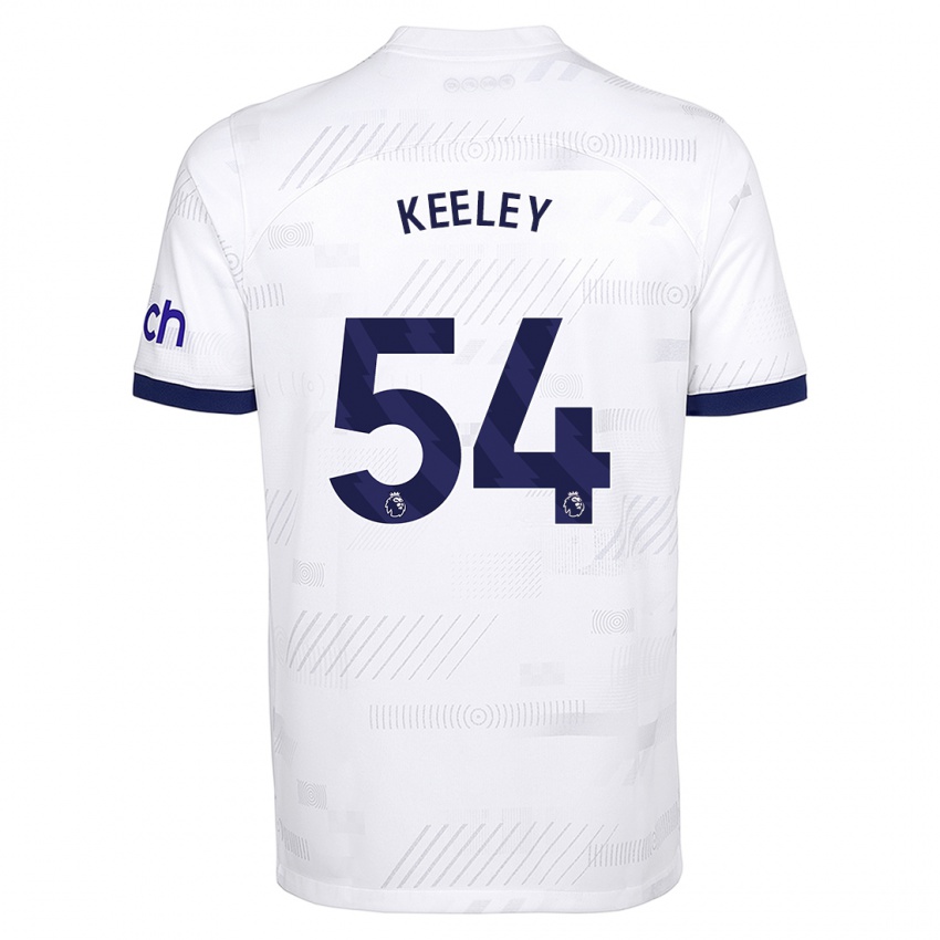 Niño Camiseta Josh Keeley #54 Blanco 1ª Equipación 2023/24 La Camisa