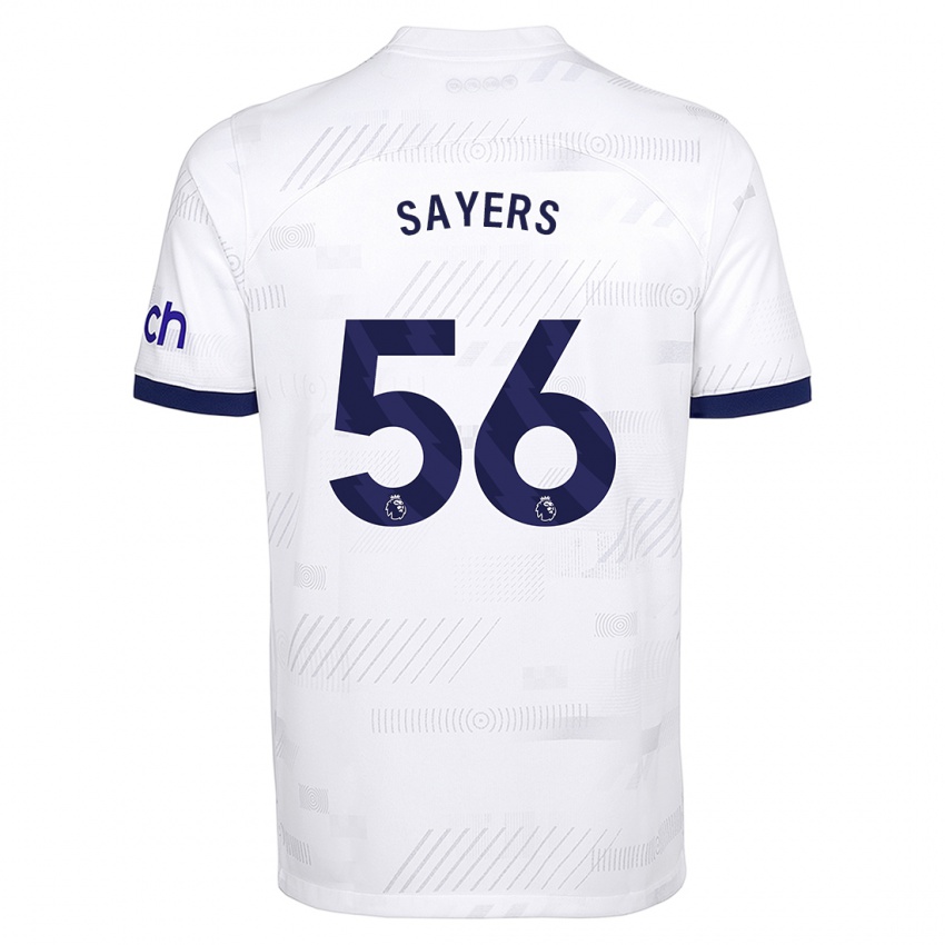 Niño Camiseta Charlie Sayers #56 Blanco 1ª Equipación 2023/24 La Camisa