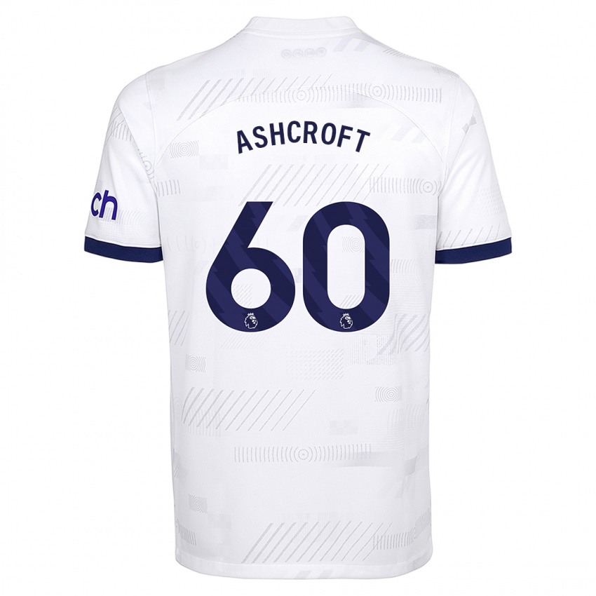 Niño Camiseta Tyrell Ashcroft #60 Blanco 1ª Equipación 2023/24 La Camisa