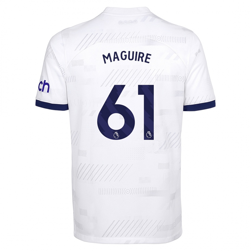 Niño Camiseta Aaron Maguire #61 Blanco 1ª Equipación 2023/24 La Camisa