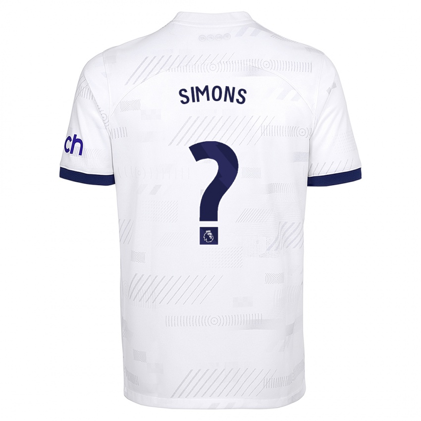 Niño Camiseta Zach Simons #0 Blanco 1ª Equipación 2023/24 La Camisa