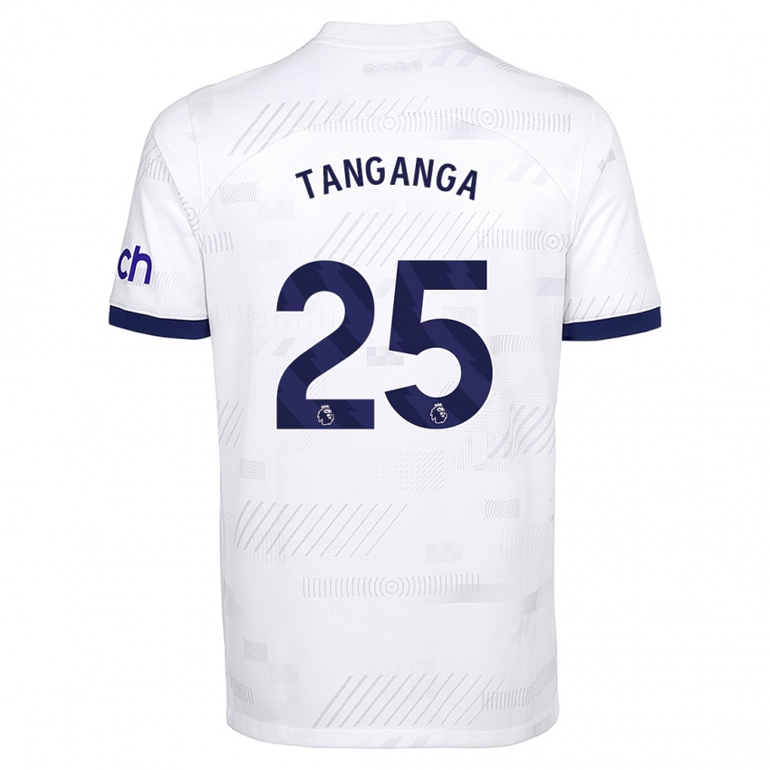 Niño Camiseta Japhet Tanganga #25 Blanco 1ª Equipación 2023/24 La Camisa