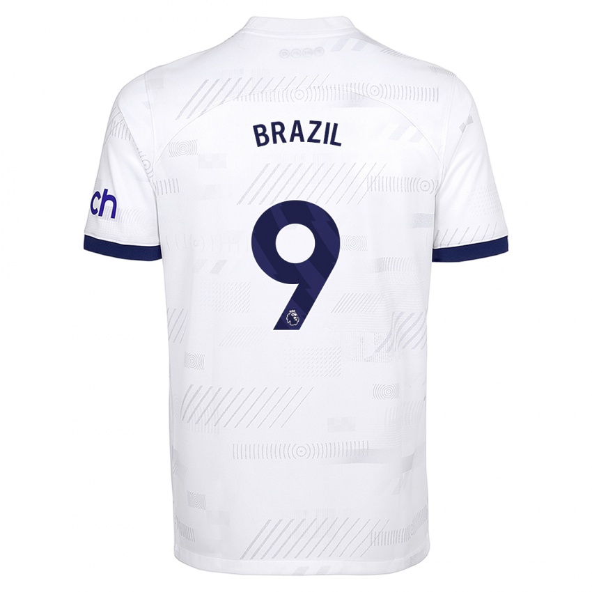 Niño Camiseta Ellie Brazil #9 Blanco 1ª Equipación 2023/24 La Camisa