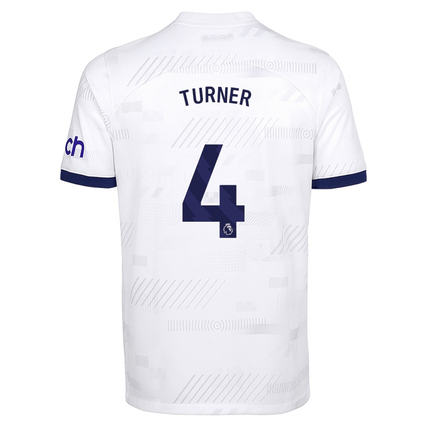 Niño Camiseta Amy Turner #4 Blanco 1ª Equipación 2023/24 La Camisa