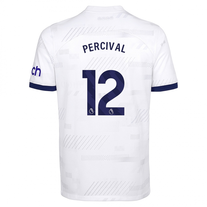 Niño Camiseta Ria Percival #12 Blanco 1ª Equipación 2023/24 La Camisa