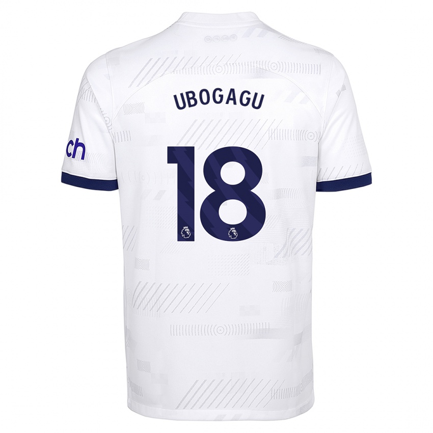 Niño Camiseta Chioma Ubogagu #18 Blanco 1ª Equipación 2023/24 La Camisa