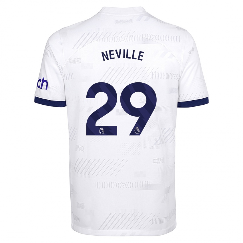 Niño Camiseta Ashleigh Neville #29 Blanco 1ª Equipación 2023/24 La Camisa