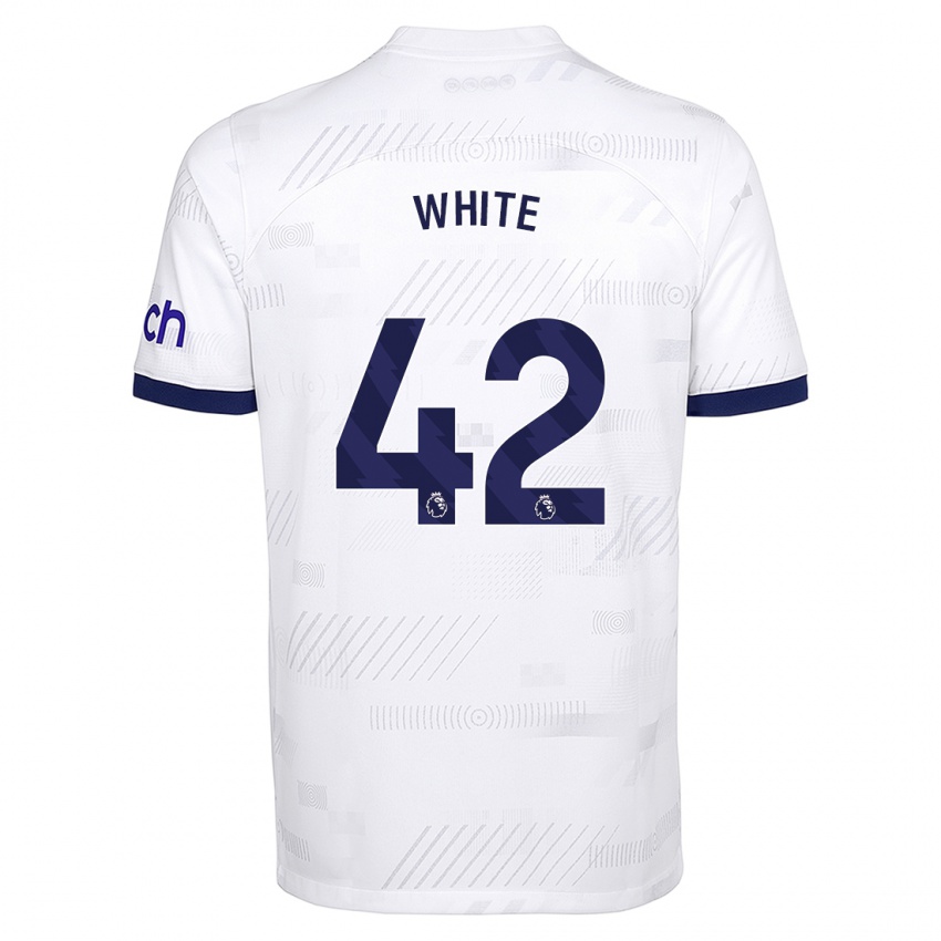 Niño Camiseta Harvey White #42 Blanco 1ª Equipación 2023/24 La Camisa