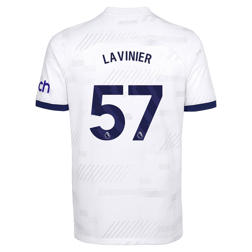 Niño Camiseta Marcel Lavinier #57 Blanco 1ª Equipación 2023/24 La Camisa