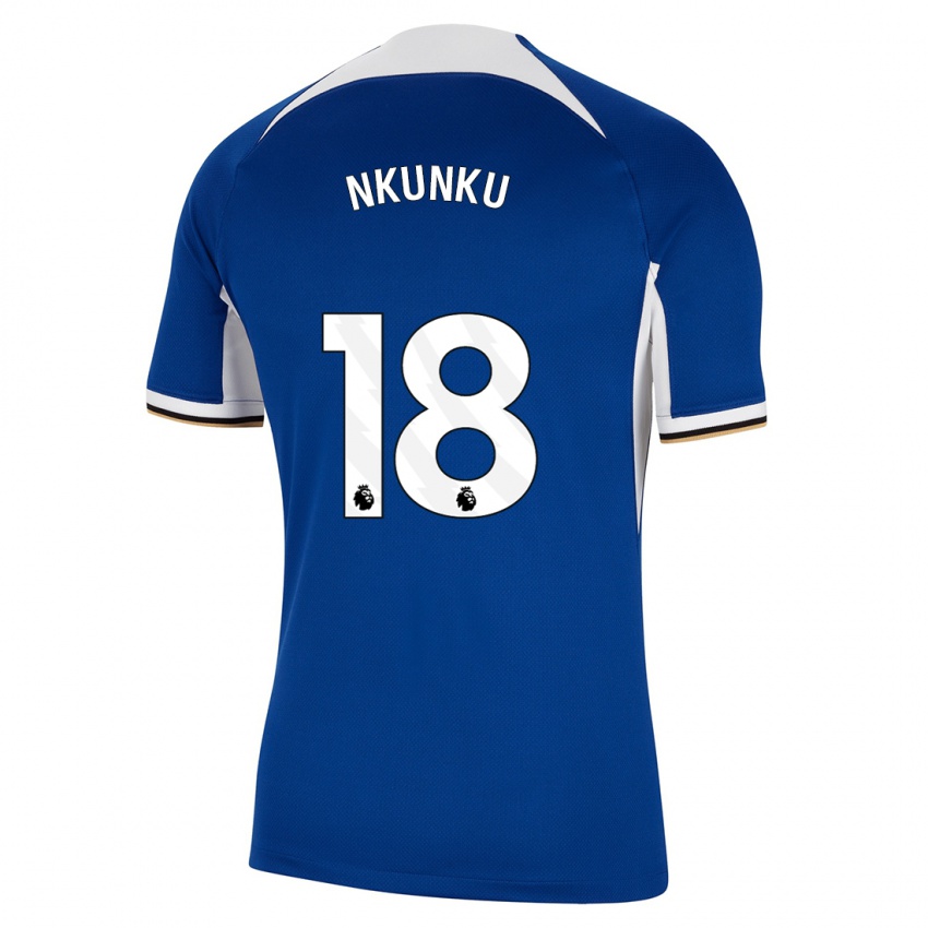 Niño Camiseta Christopher Nkunku #18 Azul 1ª Equipación 2023/24 La Camisa