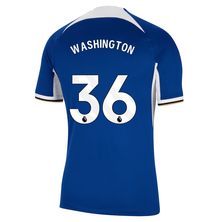 Niño Camiseta Deivid Washington #36 Azul 1ª Equipación 2023/24 La Camisa