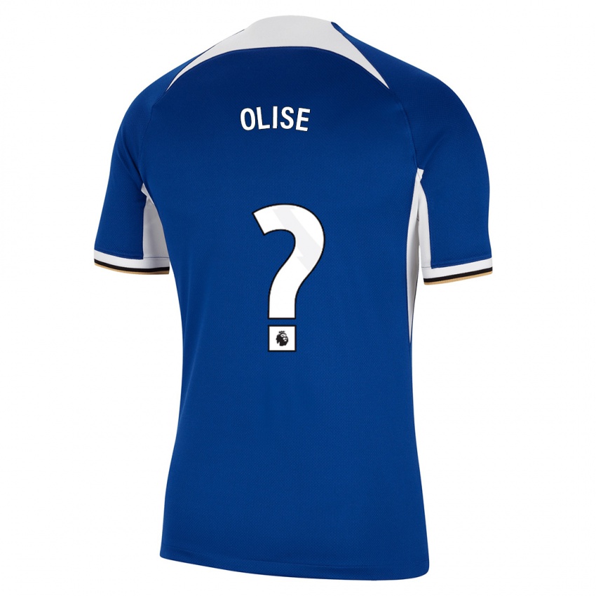 Niño Camiseta Richard Olise #0 Azul 1ª Equipación 2023/24 La Camisa