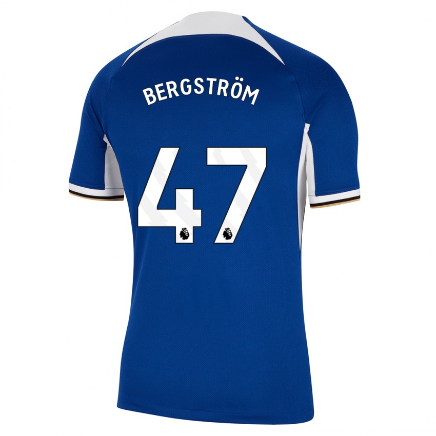 Niño Camiseta Lucas Bergström #47 Azul 1ª Equipación 2023/24 La Camisa
