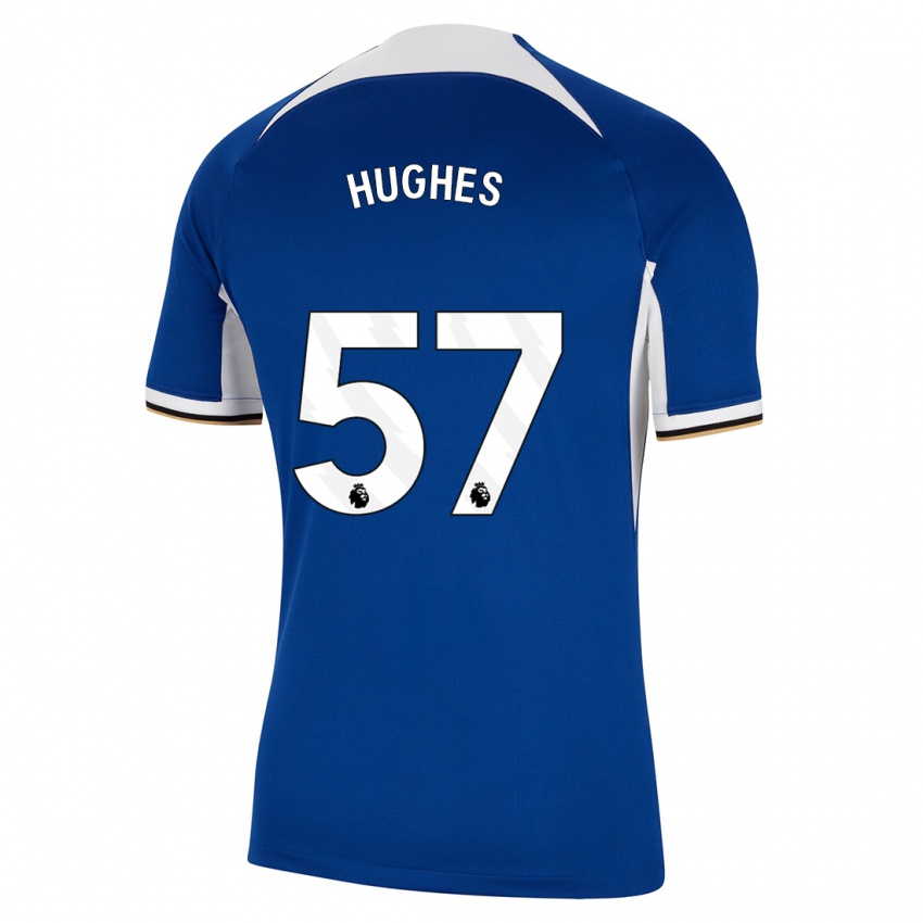 Niño Camiseta Brodi Hughes #57 Azul 1ª Equipación 2023/24 La Camisa