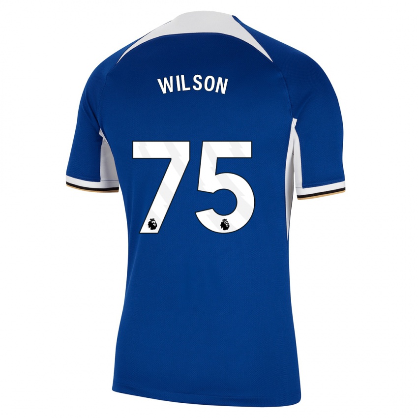 Niño Camiseta Kaiden Wilson #75 Azul 1ª Equipación 2023/24 La Camisa