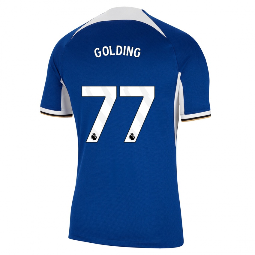 Niño Camiseta Michael Golding #77 Azul 1ª Equipación 2023/24 La Camisa