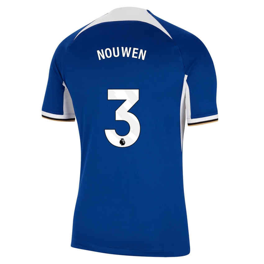 Niño Camiseta Aniek Nouwen #3 Azul 1ª Equipación 2023/24 La Camisa