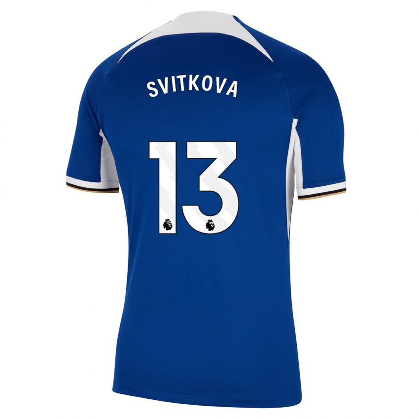 Niño Camiseta Katerina Svitkova #13 Azul 1ª Equipación 2023/24 La Camisa