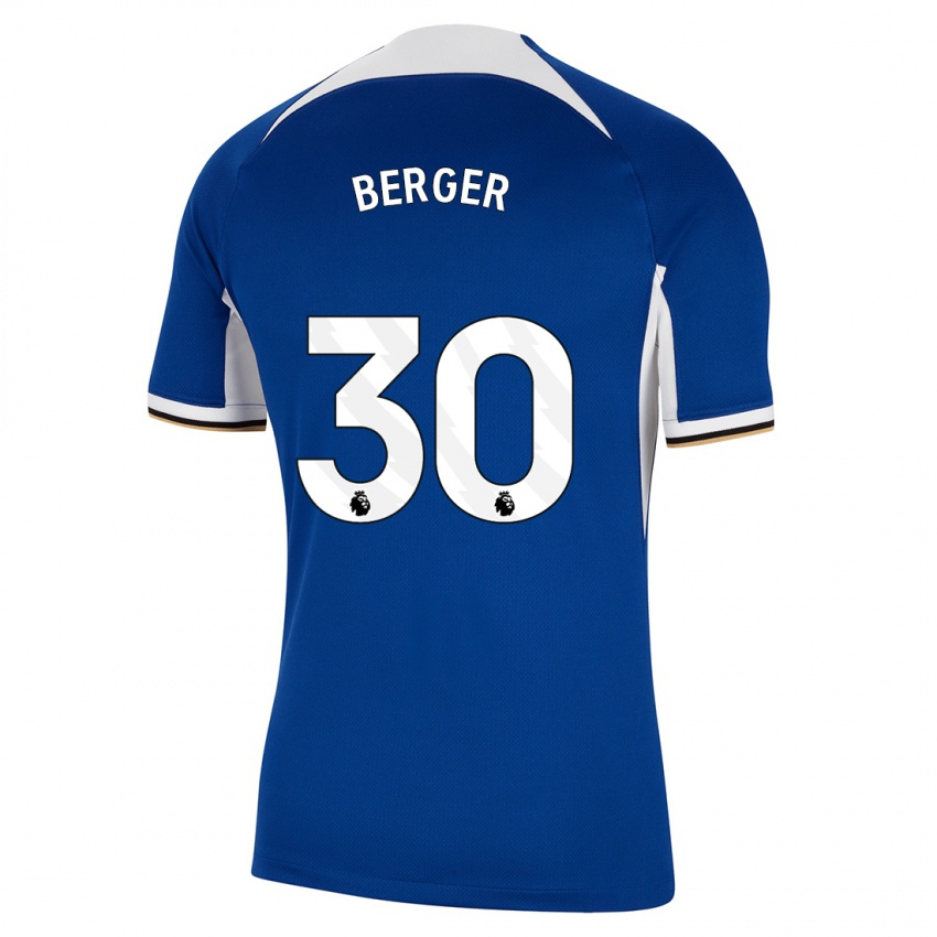 Niño Camiseta Ann-Katrin Berger #30 Azul 1ª Equipación 2023/24 La Camisa