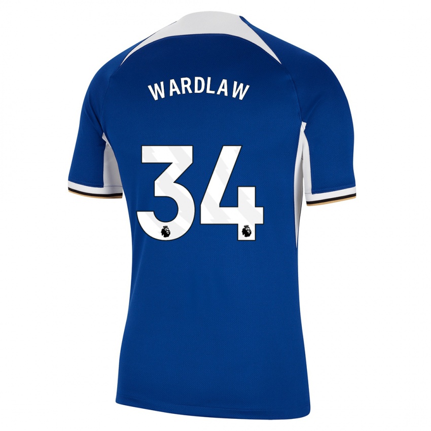 Niño Camiseta Charlotte Wardlaw #34 Azul 1ª Equipación 2023/24 La Camisa
