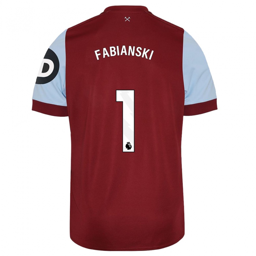 Niño Camiseta Lukasz Fabianski #1 Granate 1ª Equipación 2023/24 La Camisa