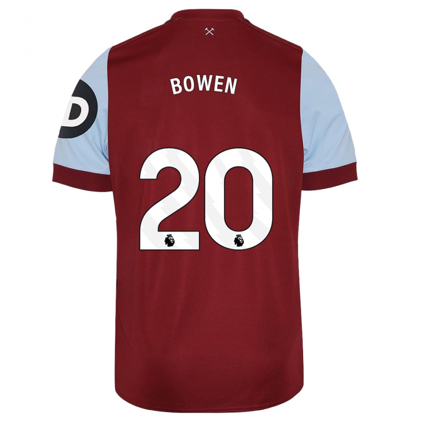 Niño Camiseta Jarrod Bowen #20 Granate 1ª Equipación 2023/24 La Camisa