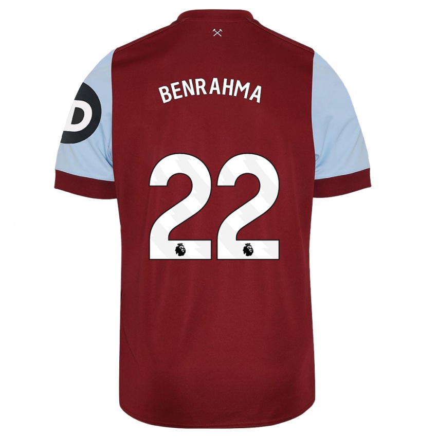 Niño Camiseta Said Benrahma #22 Granate 1ª Equipación 2023/24 La Camisa