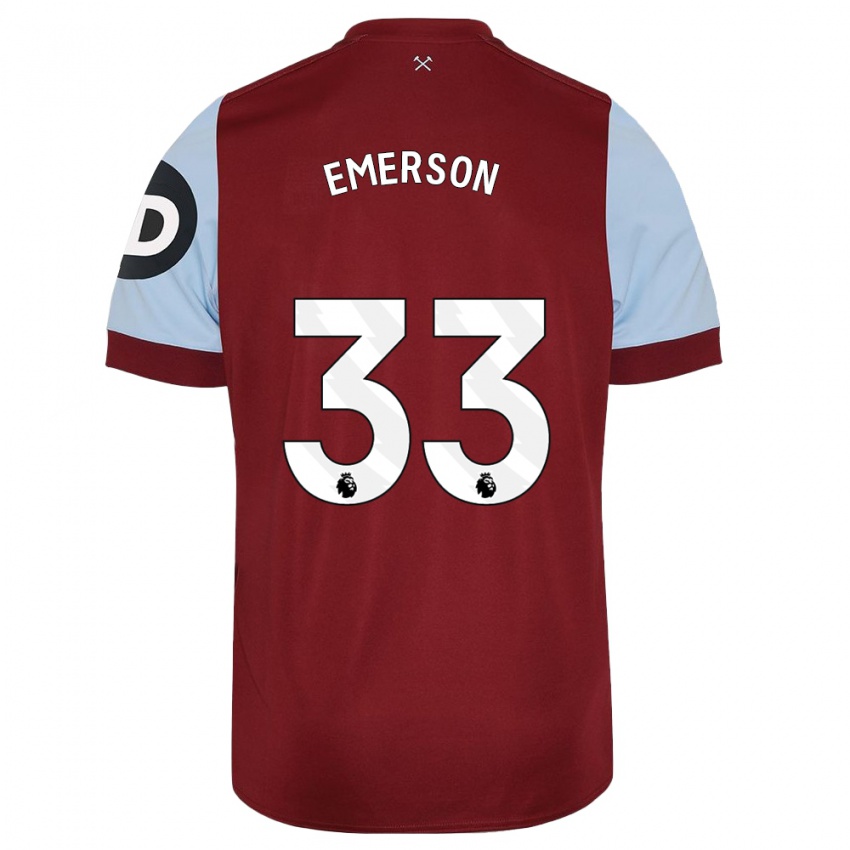 Niño Camiseta Emerson Palmieri #33 Granate 1ª Equipación 2023/24 La Camisa