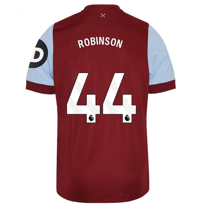 Niño Camiseta Junior Robinson #44 Granate 1ª Equipación 2023/24 La Camisa