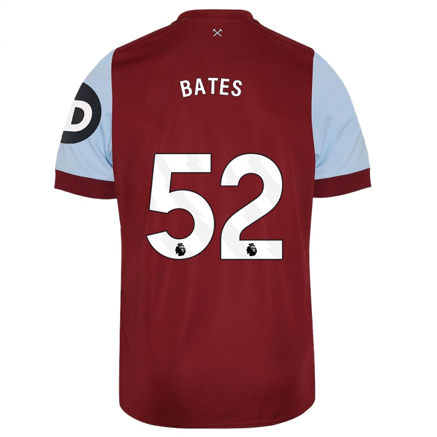 Niño Camiseta Billy Bates #52 Granate 1ª Equipación 2023/24 La Camisa