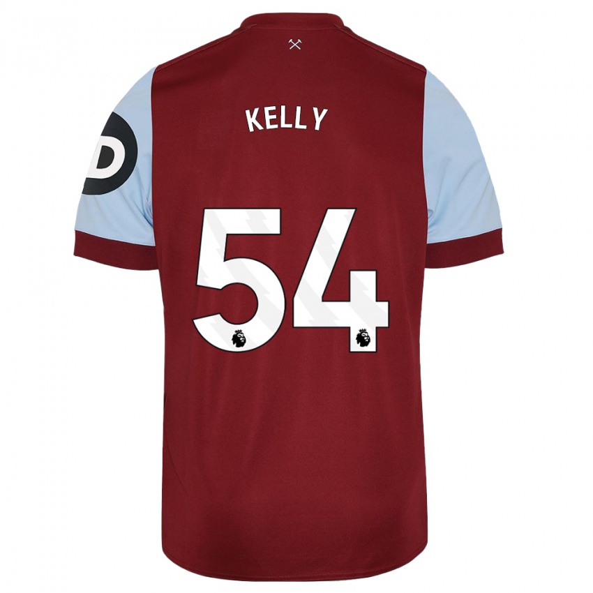 Niño Camiseta Patrick Kelly #54 Granate 1ª Equipación 2023/24 La Camisa