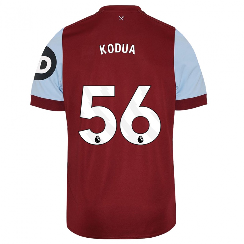 Niño Camiseta Gideon Kodua #56 Granate 1ª Equipación 2023/24 La Camisa
