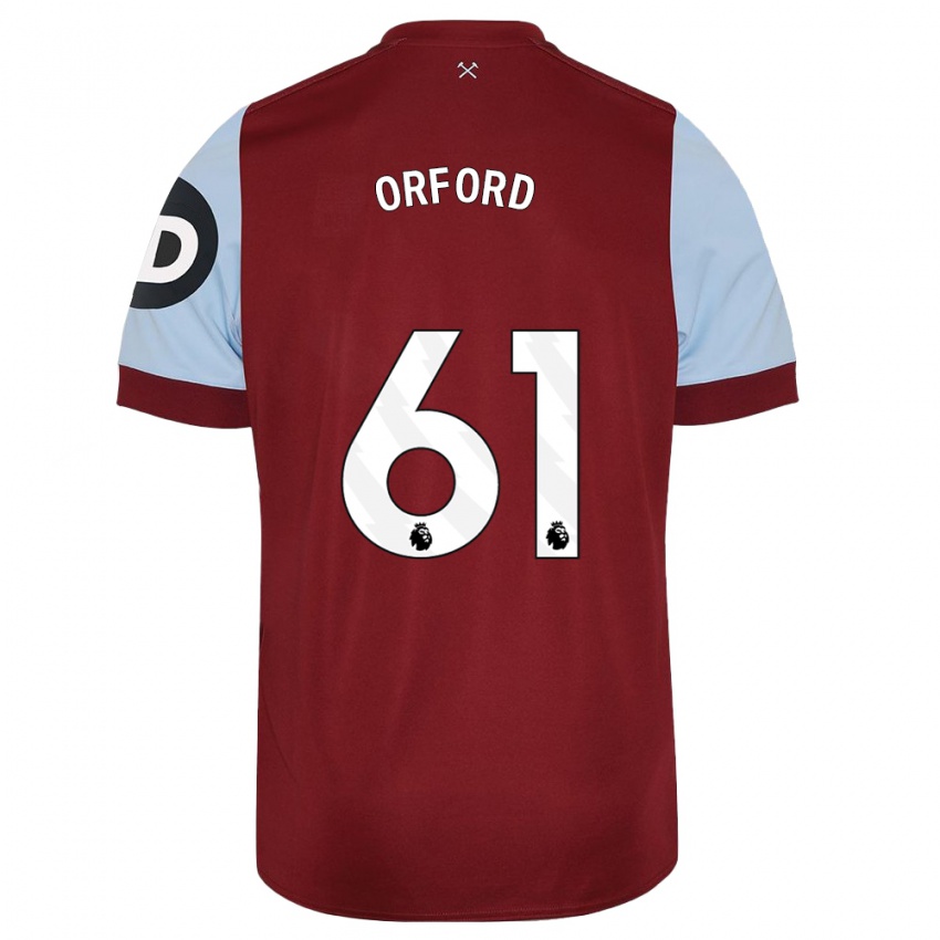 Niño Camiseta Lewis Orford #61 Granate 1ª Equipación 2023/24 La Camisa