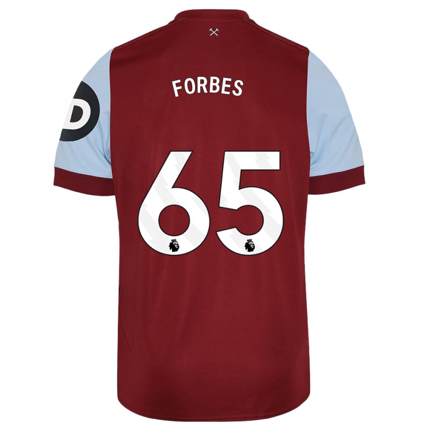 Niño Camiseta Michael Forbes #65 Granate 1ª Equipación 2023/24 La Camisa