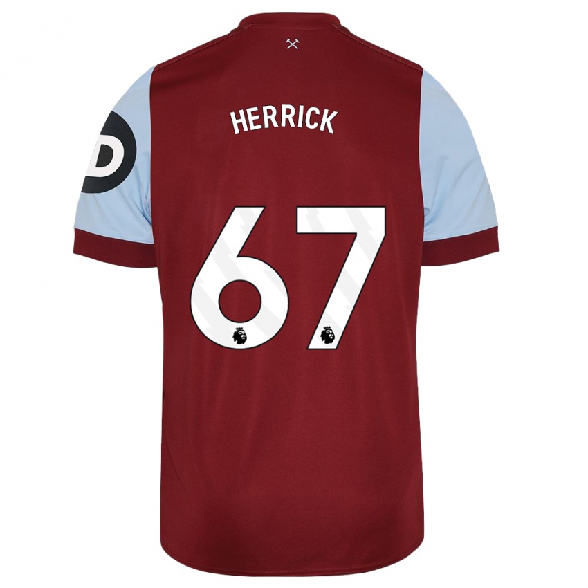 Niño Camiseta Finlay Herrick #67 Granate 1ª Equipación 2023/24 La Camisa