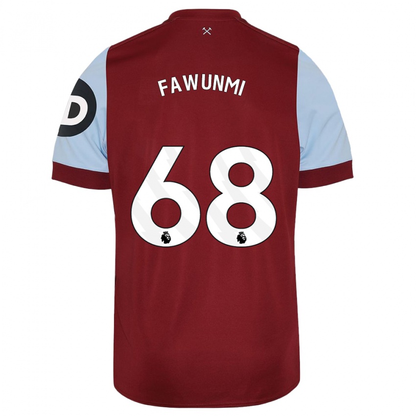 Niño Camiseta Favour Fawunmi #68 Granate 1ª Equipación 2023/24 La Camisa