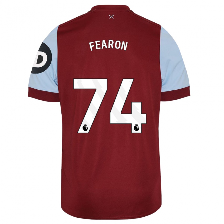 Niño Camiseta Preston Fearon #74 Granate 1ª Equipación 2023/24 La Camisa