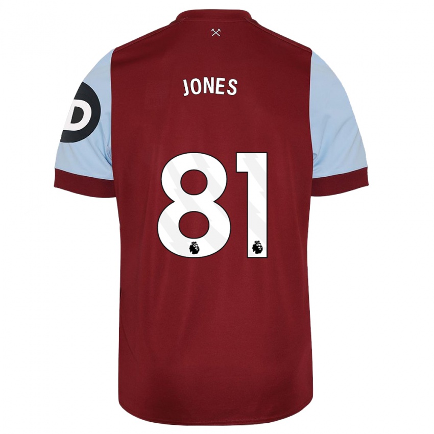 Niño Camiseta Liam Jones #81 Granate 1ª Equipación 2023/24 La Camisa